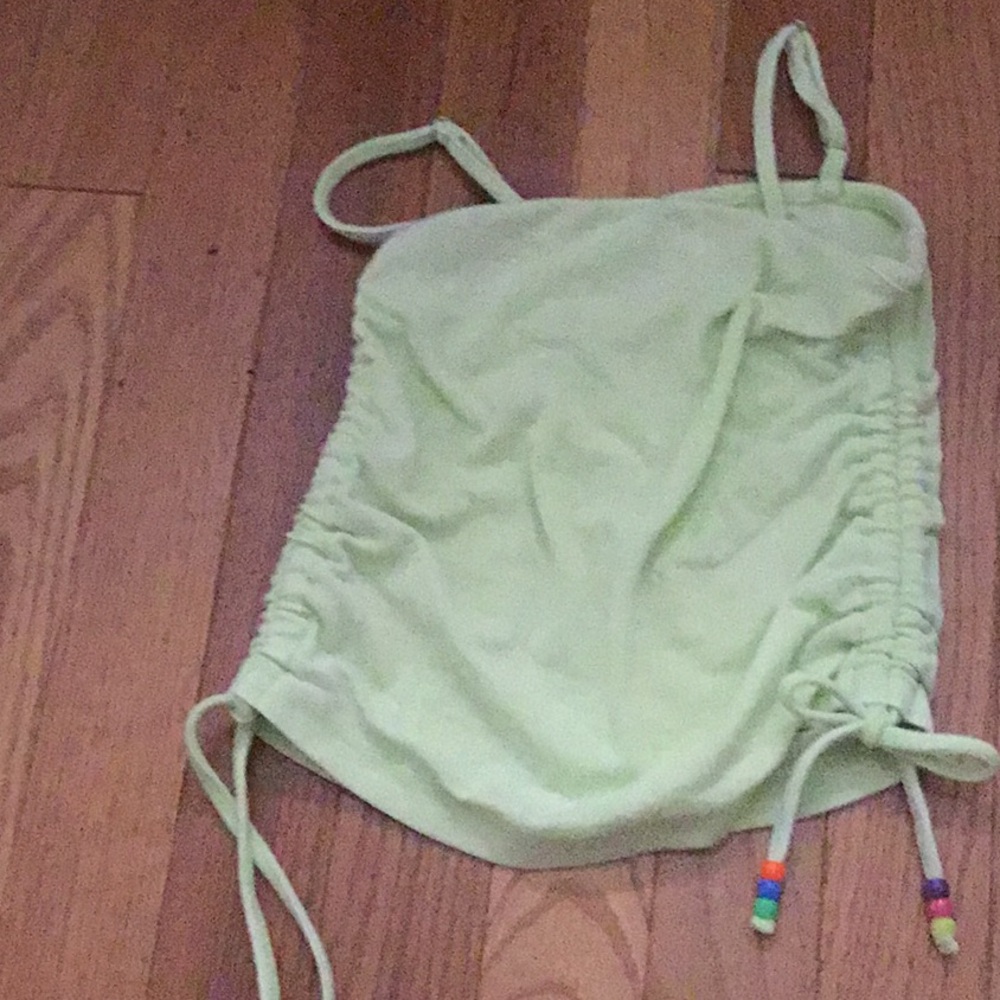 Light Green Ruched Tank Top